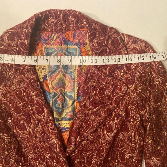 Johnny Was BIYA 100% Silk Embroidered Blazer, XS - Picture 3 of 9
